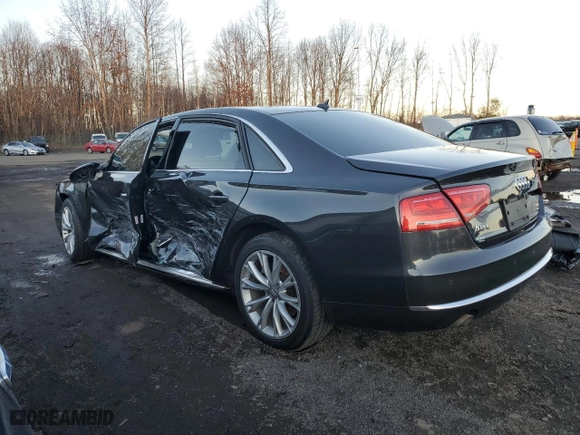 2014 Audi A8 L 3.0L TDI with VIN WAURMAFD7EN005005, listed as a Copart auction lot 86876854 with 141,985 mi miles and Salvage Title. Bid and sale history available at carsss.com. Image 2.