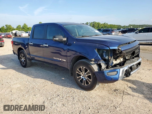 2020 Nissan Titan Platinum Reserve with VIN 1N6AA1EFXLN505021, listed as a Copart auction lot 65716805 with 64,624 mi miles and Salvage title. Bid and sale history available at DreamBid. Image 4.