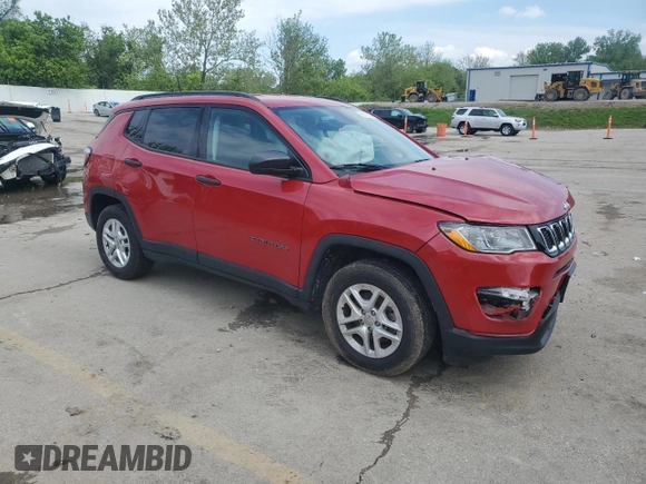 2018 Jeep Compass Sport с VIN 3C4NJCAB5JT214989, выставлен на аукционе Copart как лот 56196655 с пробегом 95 963 миль миль и Списание • Salvage title. История ставок и продаж доступна на DreamBid. Изображение 4.
