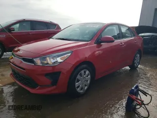 2023 Kia Rio LX with VIN 3KPA24AD5PE600487, listed as a Copart auction lot 43370575 with 5,450 mi miles and Salvage Title. Bid and sale history available at carsss.com. Image 1.