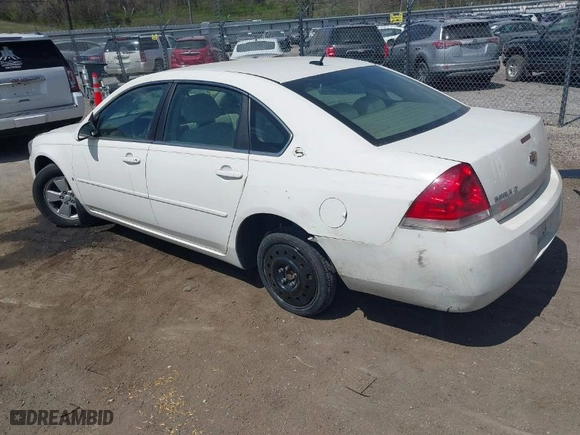 2008 Chevrolet Impala LT with VIN 2G1WT58K681198208, listed as a IAAI auction lot 42043517 with 162,830 mi miles. Bid and sale history available at carsss.com. Image 3.