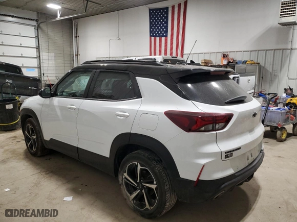 2021 Chevrolet TrailBlazer RS with VIN KL79MTSL4MB135672, listed as a Copart auction lot 87802575 with 69,891 mi miles and Salvage Title. Bid and sale history available at carsss.com. Image 2.