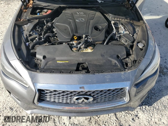 2021 Infiniti Q50 Pure with VIN JN1EV7APXMM701738, listed as a Copart auction lot 74363854 with 49,907 mi miles and Clean title. Bid and sale history available at DreamBid. Image 12.