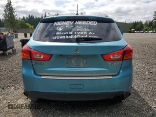 2014 Mitsubishi Outlander SE with VIN 4A4AR4AUXEE012971, listed as a Copart auction lot 59278935 with 141,263 mi miles and Salvage title. Bid and sale history available at DreamBid. Image 6.