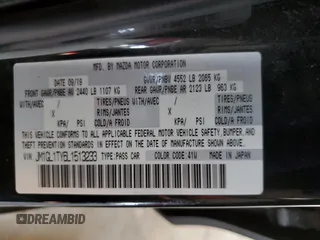 2020 Mazda 6 Grand Touring with VIN JM1GL1TY6L1513233, listed as a Copart auction lot 87867435 with 67,164 mi miles and Salvage Title. Bid and sale history available at DreamBid. Image 12.