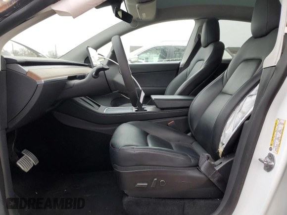 2022 Tesla Model Y Performance with VIN 7SAYGDEF7NF311990, listed as a Copart auction lot 43705395 with 25,651 mi miles and Salvage Title. Bid and sale history available at DreamBid. Image 7.