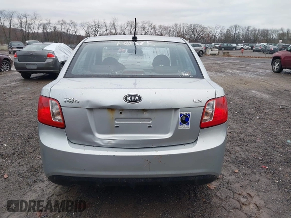 2010 Kia Rio LX with VIN KNADH4A37A6645279, listed as a IAAI auction lot 40856780 with 165,385 mi miles. Bid and sale history available at carsss.com. Image 16.