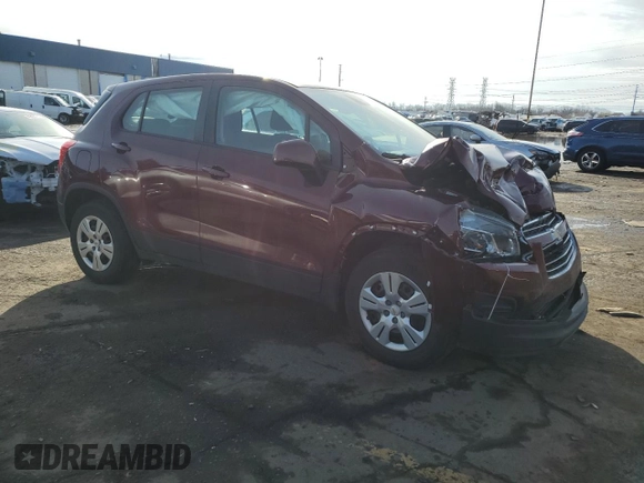 2016 Chevrolet Trax LS with VIN 3GNCJKSB1GL275191, listed as a Copart auction lot 51072445 with 113,102 mi miles and Clean Title. Bid and sale history available at carsss.com. Image 4.