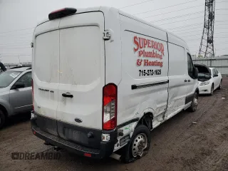 2020 Ford Transit Cargo with VIN 1FTBR2C85LKA39378, listed as a Copart auction lot 86357854 with 54,809 mi miles and Salvage Title. Bid and sale history available at carsss.com. Image 3.
