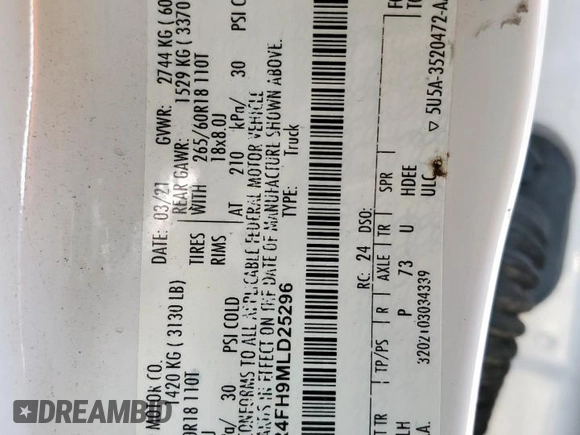 2021 Ford Ranger XL z VIN 1FTER4FH9MLD25296, wystawiony jako Copart lot #61822975 z przebiegiem 51 693 mil mil oraz Szkoda całkowita • Salvage title. Historia ofert i sprzedaży dostępna na DreamBid. Obrazek 12.