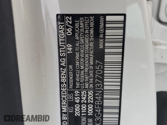 2022 Mercedes-Benz A 220 с VIN W1K3G4FB4NJ377057, выставлен на аукционе Copart как лот 45632845 с пробегом 19 977 миль миль и На запчасти • Non repairable. История ставок и продаж доступна на DreamBid. Изображение 13.