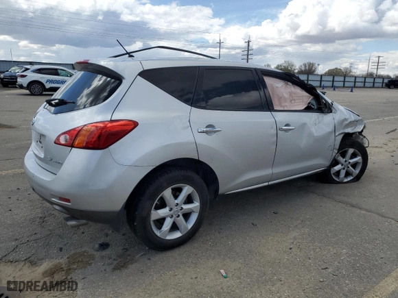 2009 Nissan Murano SL with VIN JN8AZ18W19W142400, listed as a Copart auction lot 51683385 with 0 mi miles and Salvage Title. Bid and sale history available at carsss.com. Image 3.