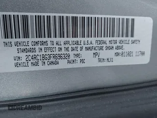 2015 Chrysler Town & Country Touring with VIN 2C4RC1BG3FR696320, listed as a IAAI auction lot 41826122 with 1 mi miles. Bid and sale history available at carsss.com. Image 9.