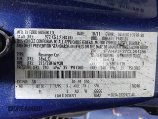 2012 Ford Focus SE с VIN 1FAHP3F27CL261286, выставлен на аукционе IAAI как лот 42521637 с пробегом 135 214 миль миль и . История ставок и продаж доступна на DreamBid. Изображение 9.