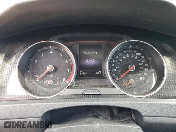 2015 Volkswagen Golf GTI S with VIN 3VW5T7AU9FM021195, listed as a Copart auction lot 66187644 with 61,334 mi miles and Salvage Title. Bid and sale history available at carsss.com. Image 9.