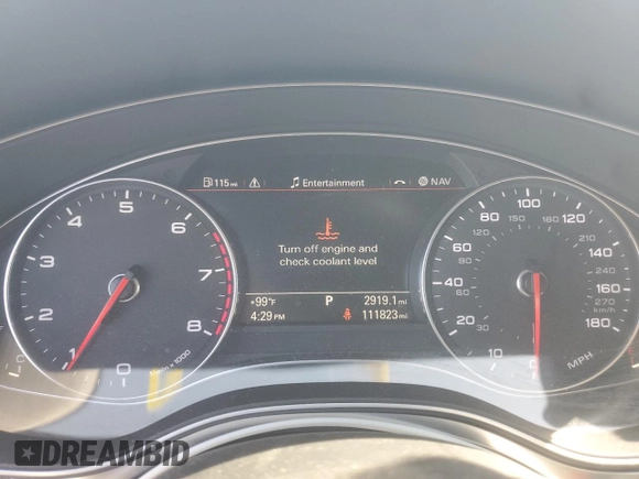 2014 Audi A6 Premium Plus with VIN WAUFGAFC3EN133615, listed as a Copart auction lot 63109325 with 111,823 mi miles and Salvage title. Bid and sale history available at DreamBid. Image 9.