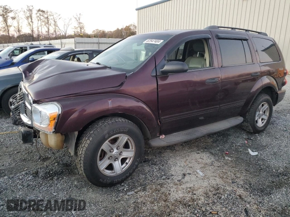 2005 Dodge Durango SLT z VIN 1D4HD48DX5F509039, wystawiony jako Copart lot #82547404 z przebiegiem 325 159 mil mil oraz Szkoda całkowita • Salvage title. Historia ofert i sprzedaży dostępna na DreamBid. Obrazek 1.