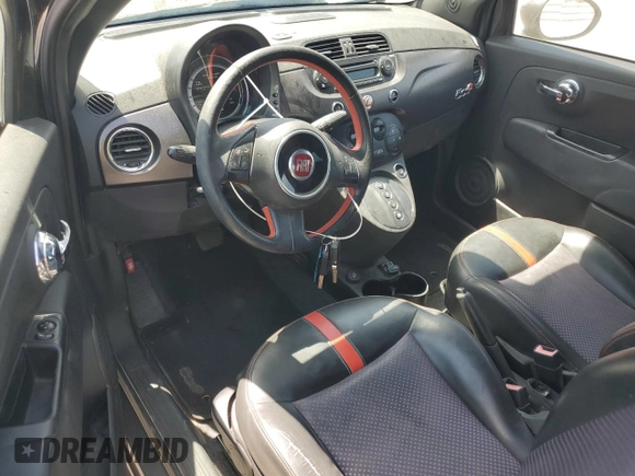 2015 FIAT 500e with VIN 3C3CFFGE0FT598221, listed as a Copart auction lot 62610385 with 54,496 mi miles and Clean title. Bid and sale history available at DreamBid. Image 8.