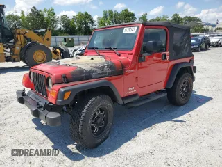 2003 Jeep Wrangler Sport z VIN 1J4FA49S93P326792, wystawiony jako Copart lot #61358545 z przebiegiem Nie podano mil oraz Szkoda całkowita • Salvage title. Historia ofert i sprzedaży dostępna na DreamBid. Obrazek 1.