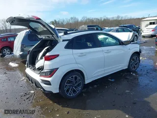 2022 Hyundai Kona N Line with VIN KM8K33A36NU802462, listed as a IAAI auction lot 41566552 with 35,522 mi miles. Bid and sale history available at carsss.com. Image 4.
