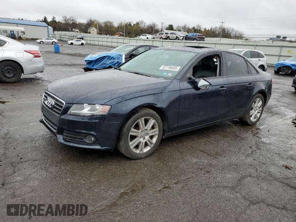 2011 Audi A4 2.0T Premium with VIN WAUBFAFL5BN003090, listed as a Copart auction lot 52716455 with 81,289 mi miles and Salvage Title. Bid and sale history available at carsss.com. Image 1.