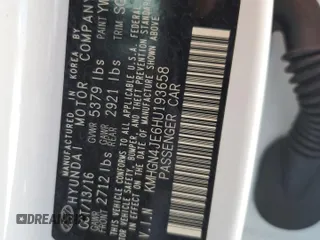 2017 Genesis G80 3.8L z VIN KMHGN4JE6HU193658, wystawiony jako Copart lot #55236965 z przebiegiem Nie podano mil oraz Szkody całkowita. Historia ofert i sprzedaży dostępna na DreamBid. Obrazek 13.