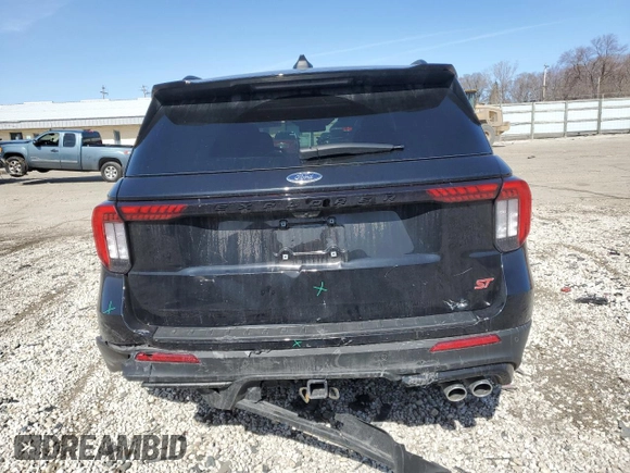 2025 Ford Explorer ST with VIN 1FMWK8GCXSGA98821, listed as a Copart auction lot 48538895 with 3,511 mi miles and Salvage Title. Bid and sale history available at carsss.com. Image 6.