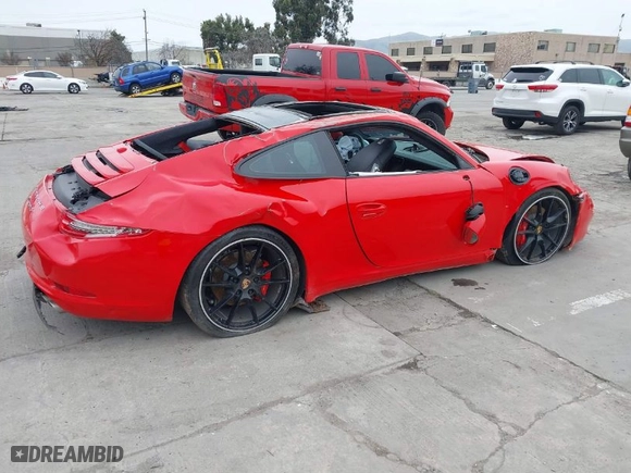 2015 Porsche 911 Carrera S with VIN WP0AB2A94FS125300, listed as a IAAI auction lot 41496595 with 24,921 mi miles. Bid and sale history available at carsss.com. Image 4.