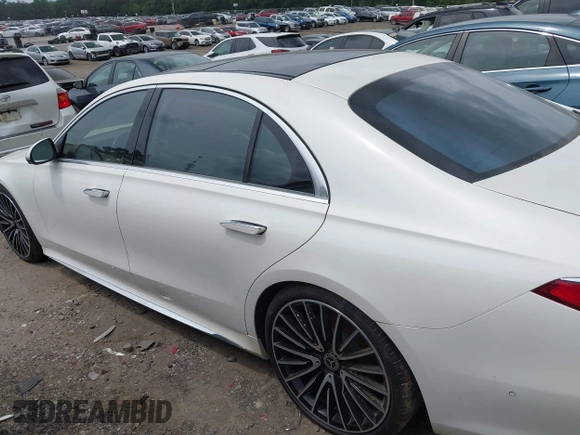 2023 Mercedes-Benz S 580 with VIN W1K6G7GBXPA184878, listed as a IAAI auction lot 42169511 with 12,496 mi miles and . Bid and sale history available at DreamBid. Image 14.