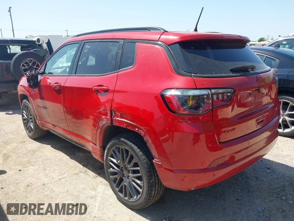 2023 Jeep Compass (RED) Edition with VIN 3C4NJDCN2PT527617, listed as a IAAI auction lot 42000559 with 48,773 mi miles and . Bid and sale history available at carsss.com. Image 3.