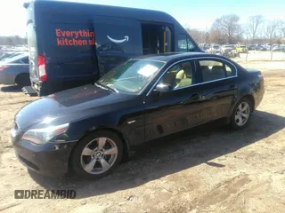 2005 BMW 5 Series 530i with VIN WBANA73555CR59173, listed as a IAAI auction lot 41715558 with 266,464 mi miles and . Bid and sale history available at carsss.com. Image 2.