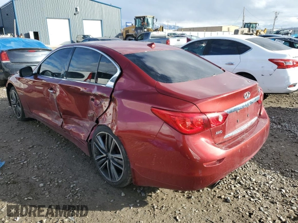 2014 Infiniti Q50 Hybrid Sport with VIN JN1AV7ARXEM702518, listed as a Copart auction lot 44675065 with 132,754 mi miles and Salvage Title. Bid and sale history available at carsss.com. Image 2.