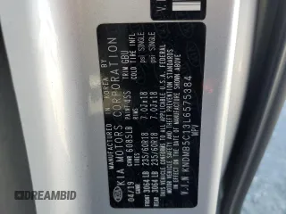 2020 Kia Sedona LX with VIN KNDMB5C13L6575384, listed as a Copart auction lot 89315845 with 85,536 mi miles and Salvage Title. Bid and sale history available at carsss.com. Image 13.