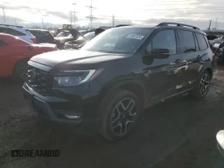 2022 Honda Passport Elite with VIN 5FNYF8H04NB014741, listed as a Copart auction lot 87037574 with 46,865 mi miles and Salvage Title. Bid and sale history available at carsss.com. Image 1.