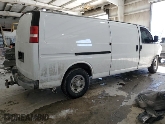2017 Chevrolet Express Cargo Van with VIN 1GCZGHFG9H1104093, listed as a Copart auction lot 46190765 with 0 mi miles and Salvage Title. Bid and sale history available at carsss.com. Image 3.