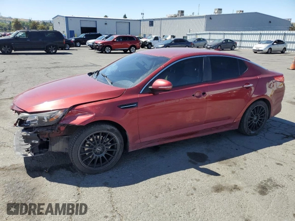 2014 Kia Optima LX with VIN 5XXGM4A76EG331211, listed as a Copart auction lot 61505605 with 152,275 mi miles and Salvage title. Bid and sale history available at DreamBid. Image 1.
