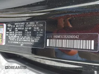 2018 Kia Sedona SX-L with VIN KNDME5C18J6390042, listed as a IAAI auction lot 41775242 with 115,003 mi miles. Bid and sale history available at carsss.com. Image 9.