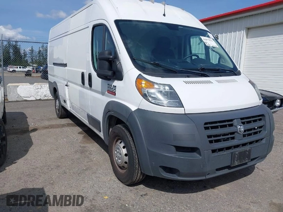 2018 Ram ProMaster Cargo with VIN 3C6URVJG9JE153637, listed as a IAAI auction lot 41877822 with 73,489 mi miles. Bid and sale history available at carsss.com. Image 1.