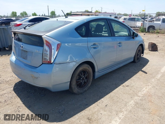 2013 Toyota Prius One with VIN JTDKN3DU6D5629201, listed as a IAAI auction lot 42108606 with 473,790 mi miles. Bid and sale history available at carsss.com. Image 4.
