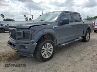 2018 Ford F-150 XL with VIN 1FTEW1E55JFE23024, listed as a Copart auction lot 54929545 with 122,703 mi miles and Salvage title. Bid and sale history available at DreamBid. Image 1.