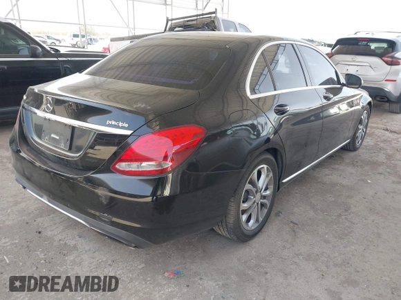 2015 Mercedes-Benz C-Class C 300 with VIN 55SWF4JB3FU071427, listed as a IAAI auction lot 41722139 with 130,966 mi miles. Bid and sale history available at carsss.com. Image 4.