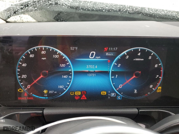 2023 Mercedes-Benz GLA with VIN W1N4N4HBXPJ492369, listed as a Copart auction lot 43422355 with 13,721 mi miles and Salvage Title. Bid and sale history available at carsss.com. Image 9.