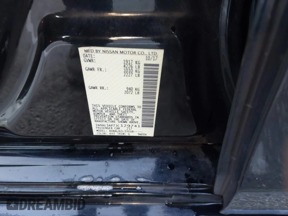2018 Nissan Altima SR with VIN 1N4AL3AP7JC129741, listed as a IAAI auction lot 40923554 with 161,218 mi miles and . Bid and sale history available at carsss.com. Image 9.
