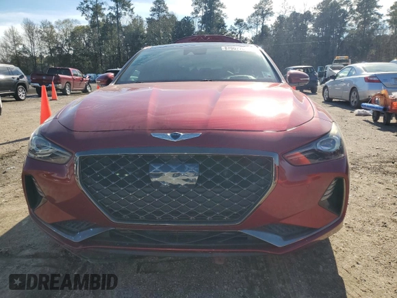 2019 Genesis G70 3.3T Advanced with VIN KMTG34LE6KU015085, listed as a Copart auction lot 87007704 with 58,335 mi miles and Salvage Title. Bid and sale history available at carsss.com. Image 5.