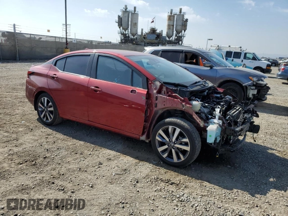2020 Nissan Versa SR with VIN 3N1CN8FV2LL810451, listed as a Copart auction lot 53837405 with 46,585 mi miles and Salvage title. Bid and sale history available at DreamBid. Image 4.
