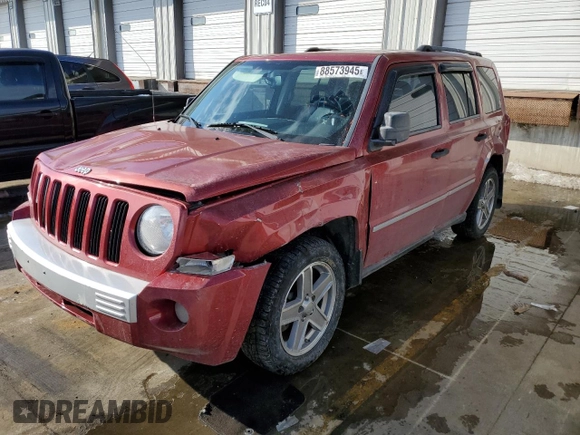 2008 Jeep Patriot Limited with VIN 1J8FF48W78D516989, listed as a Copart auction lot 88573945 with 212,997 mi miles and Salvage title. Bid and sale history available at DreamBid. Image 1.