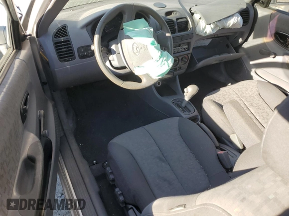 2003 Hyundai Accent GL with VIN KMHCG35C93U260712, listed as a Copart auction lot 75209844 with 0 mi miles and Salvage Title. Bid and sale history available at carsss.com. Image 8.