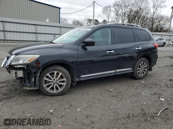 2015 Nissan Pathfinder S with VIN 5N1AR2MN4FC691578, listed as a Copart auction lot 44430495 with 116,676 mi miles and Salvage Title. Bid and sale history available at carsss.com. Image 1.