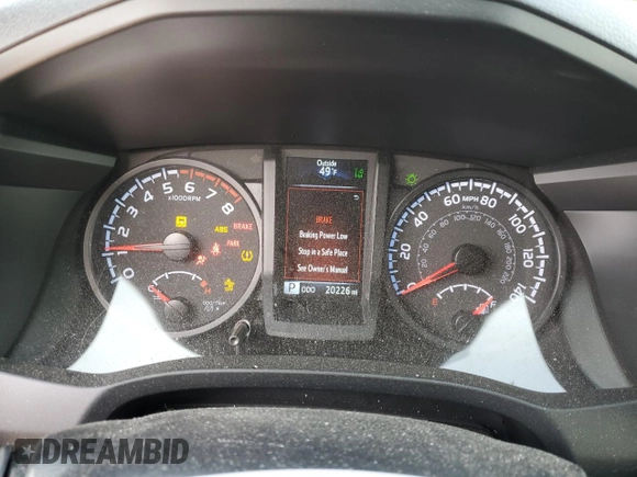 2023 Toyota Tacoma SR with VIN 3TYSX5EN2PT017593, listed as a Copart auction lot 84904364 with 20,226 mi miles and Salvage title. Bid and sale history available at DreamBid. Image 9.