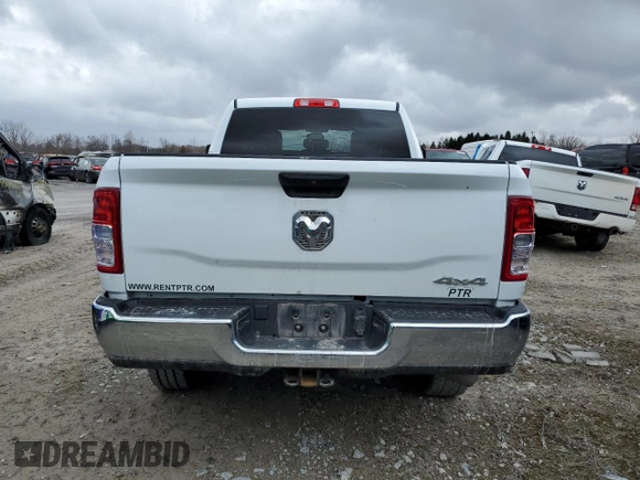2024 Ram 2500 Tradesman with VIN 3C6UR5CL2RG194296, listed as a Copart auction lot 50347865 with 7,587 mi miles and Salvage title. Bid and sale history available at DreamBid. Image 6.